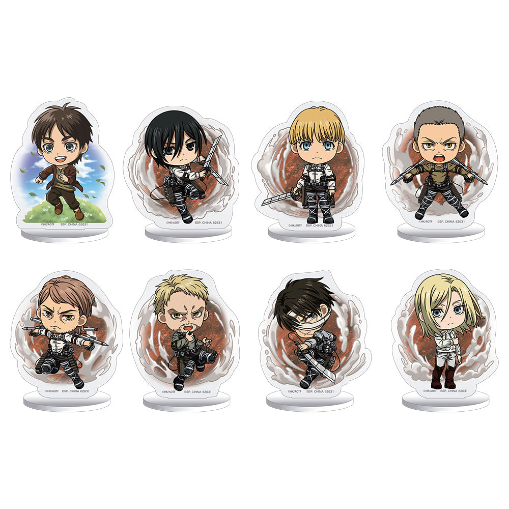 ATTACK ON TITAN - SHINGEKI NO KYOJIN ICHIBAN KUJI - IN SEARCH OF FREEDOM - PRIZE H - KYUN CHARA ACRYLIC STAND SET 8 Pcs
