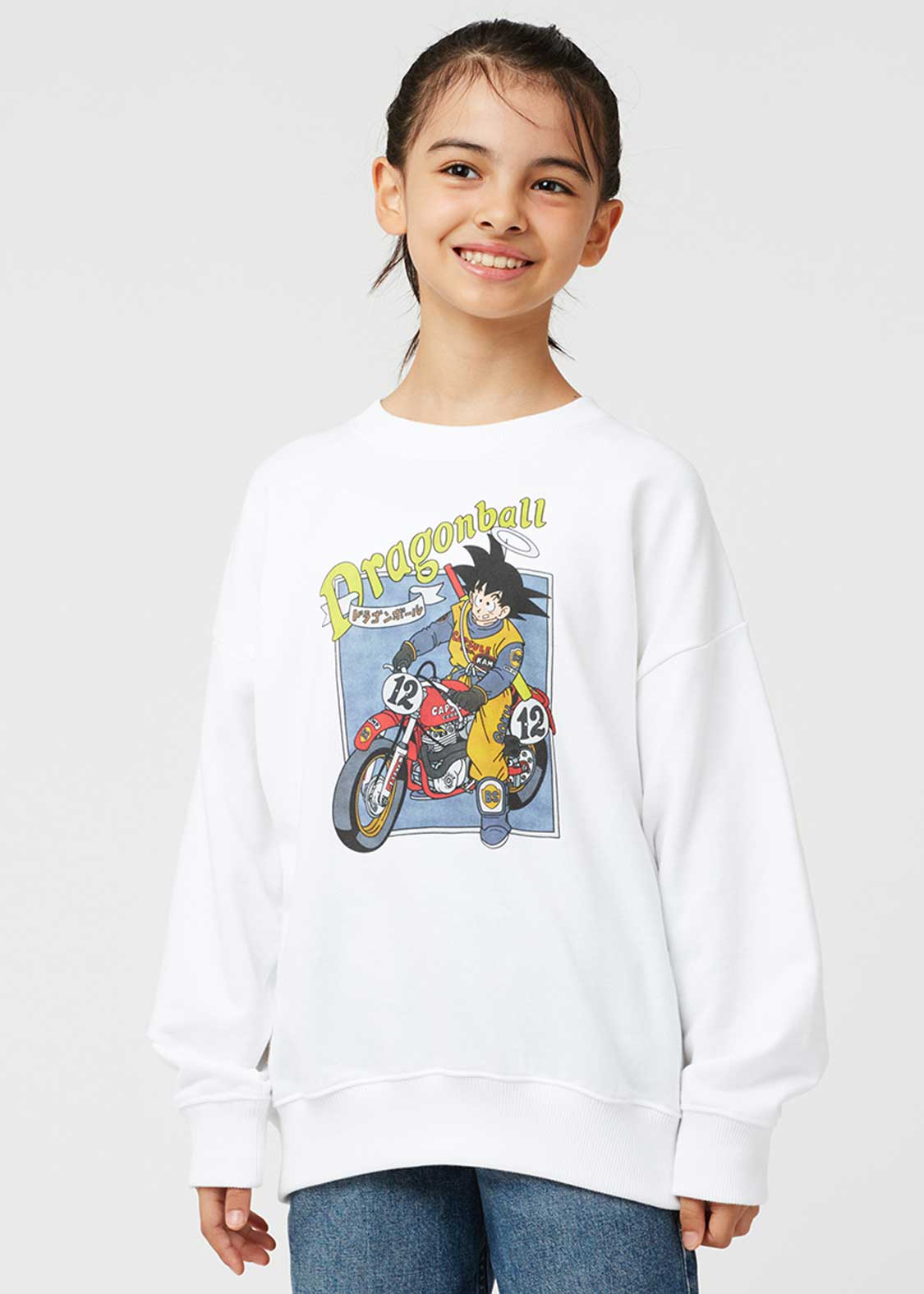 Dragon Ball Z Graniph Collection Collaboration Clothing - Son Goku Kids fleece big silhouette sweatshirt