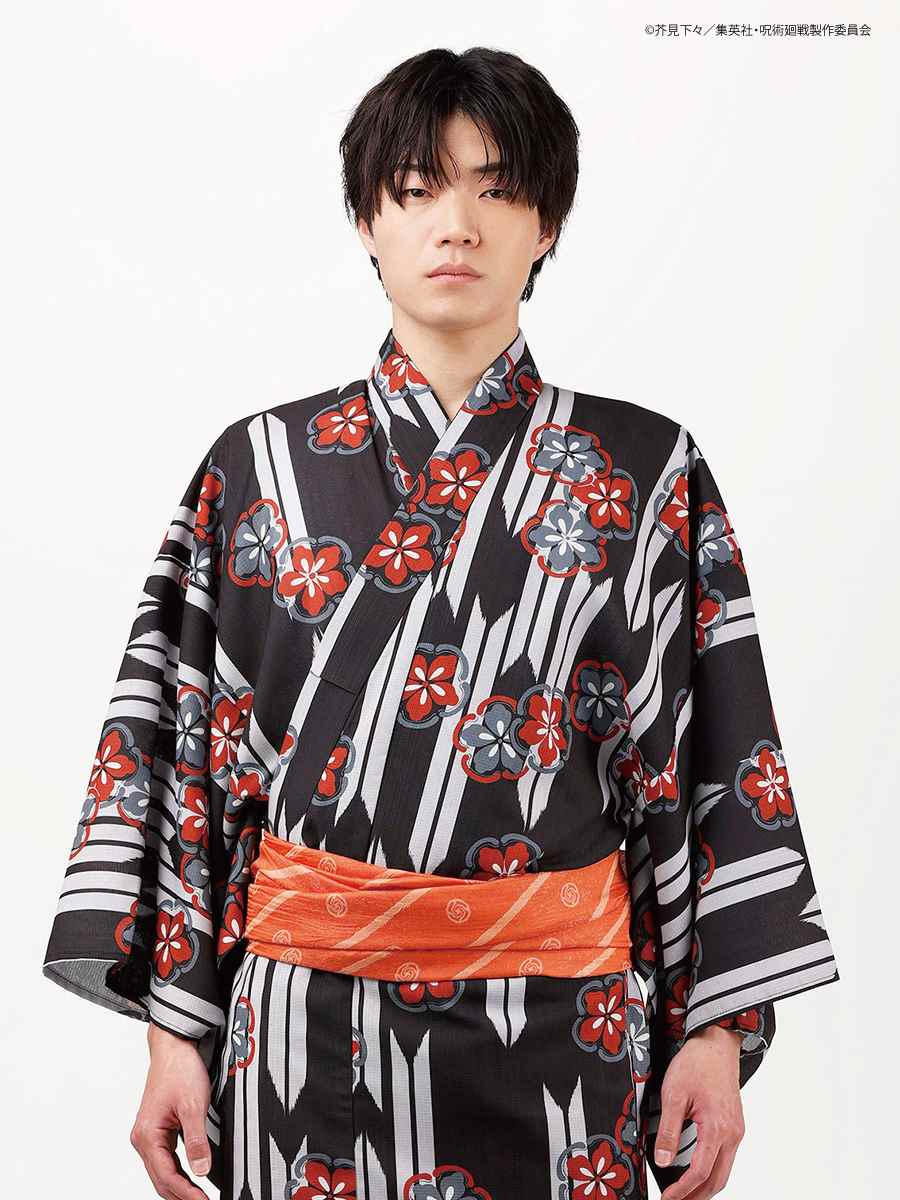 Jujutsu Kaisen Hidden Inventory / Prematured Death Furifu Men's Yukata + Heko Obi Set - Yuji Itadori