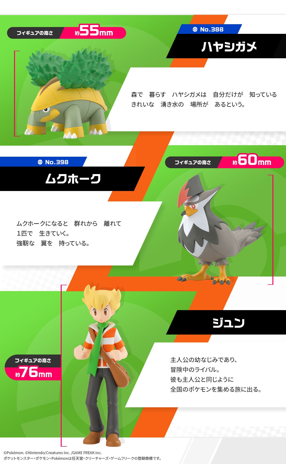 Pokemon Scale World - Sinnoh Region Barry, Grotle, and Staraptor
