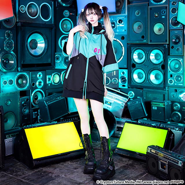 Hatsune Miku x Listen Flavor - 2-way Jersey Hoodie