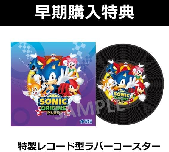 SONIC ORIGINS PLUS DX PACK EBTEN LIMITED PS4 - T-SHIRT - ACRYLIC STAND - TOWEL - COVER - ARTBOOK