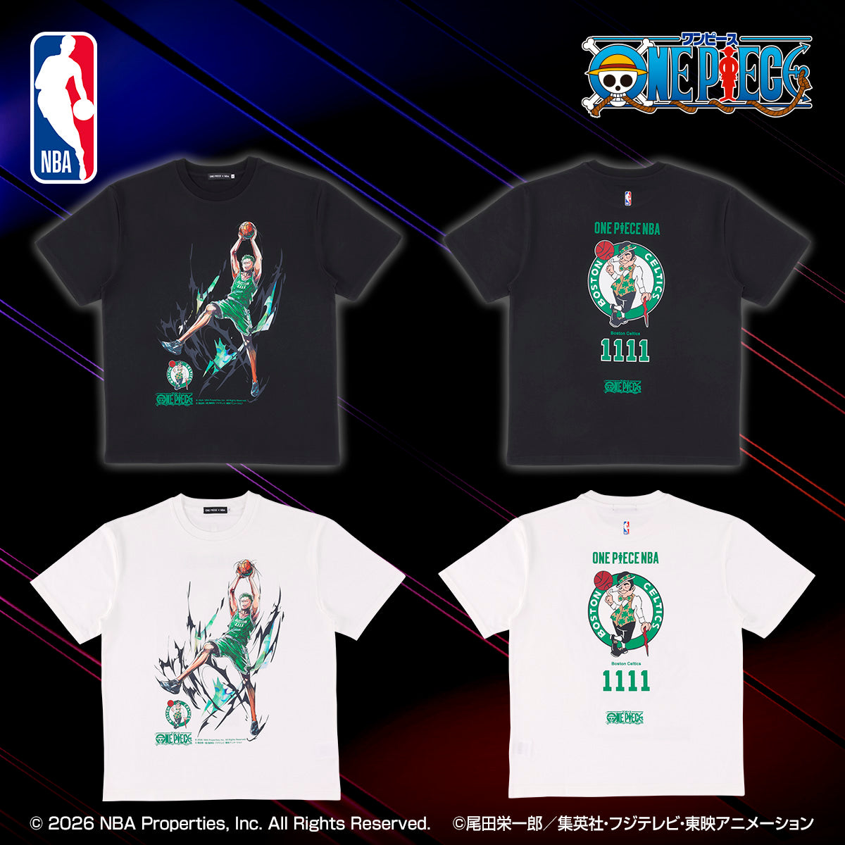 One Piece x NBA - T-Shirts (7 Types)