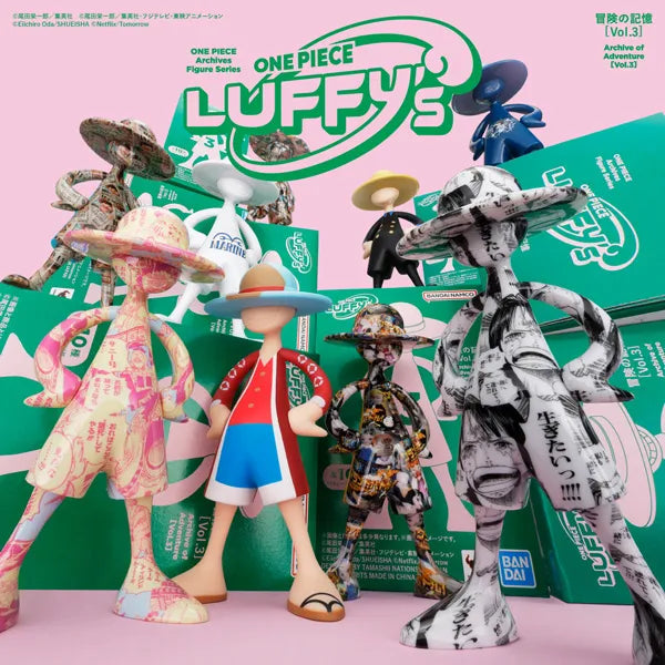 LUFFY's アソートボックス、プロトタイプ、パンフレット 3点セット One Piece - Monkey D. Luffy Memories of Adventure Vol. 3 Blind Box