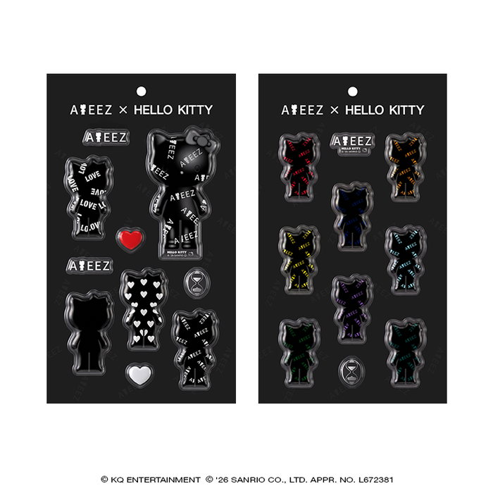 ATEEZ x Hello Kitty Black Series - 3D Sticker (2 Types) [Pre-Order