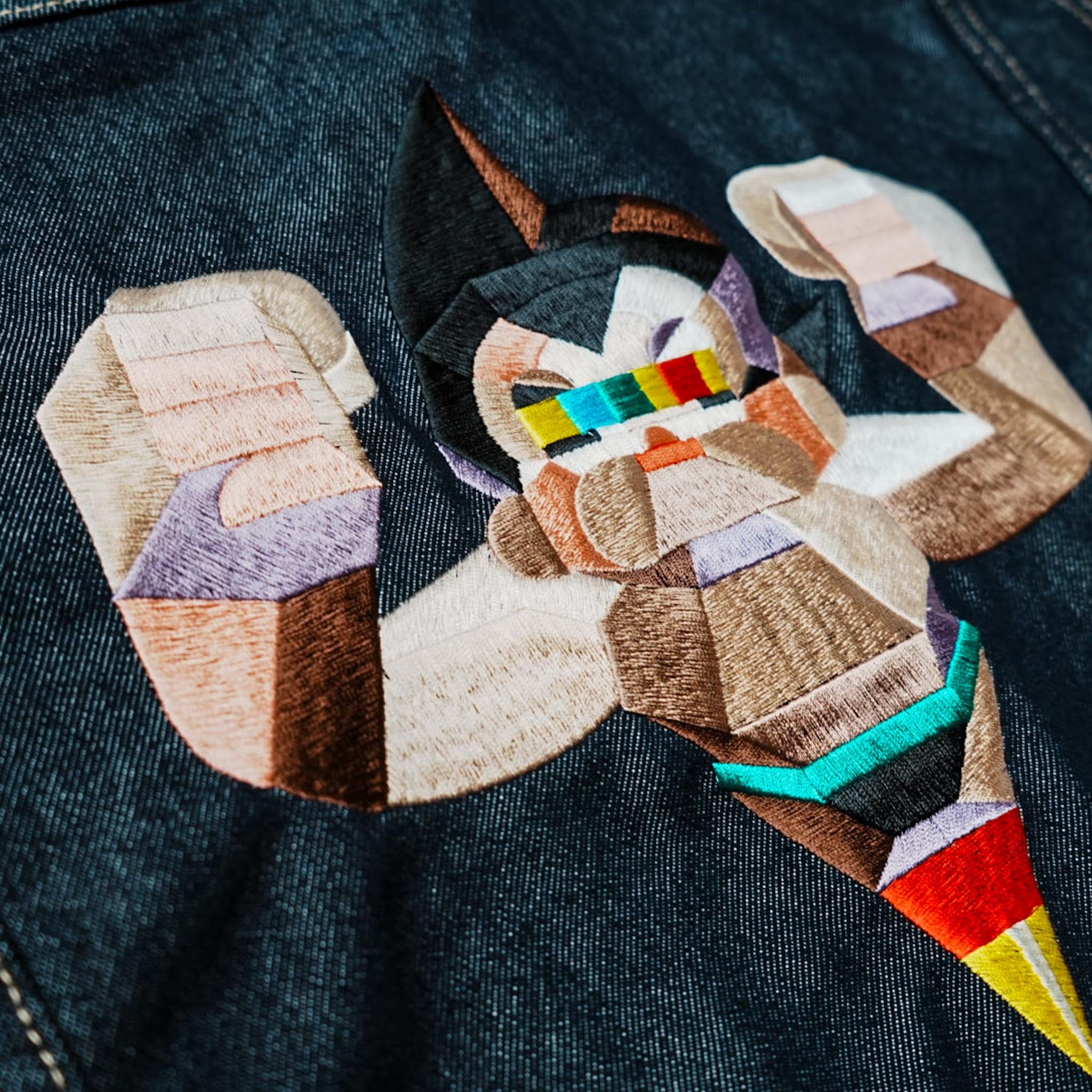 Astro Boy Tezuka World x Monstrousa Collaboration - Spectrum Shishu Denim JKT ATOM feat.Monkey Design D.Navy