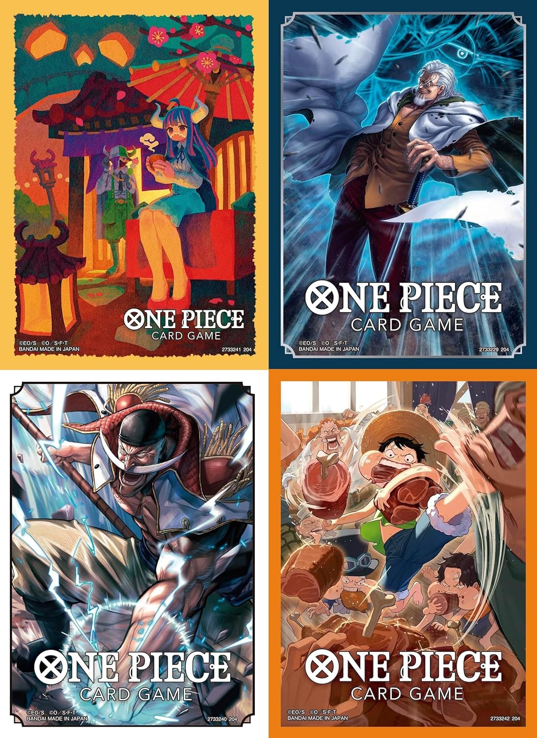 BANDAI ONE PIECE CARD GAME - OFFICIAL CARD SLEEVE LIMITED 7 - 4 Pcs SET