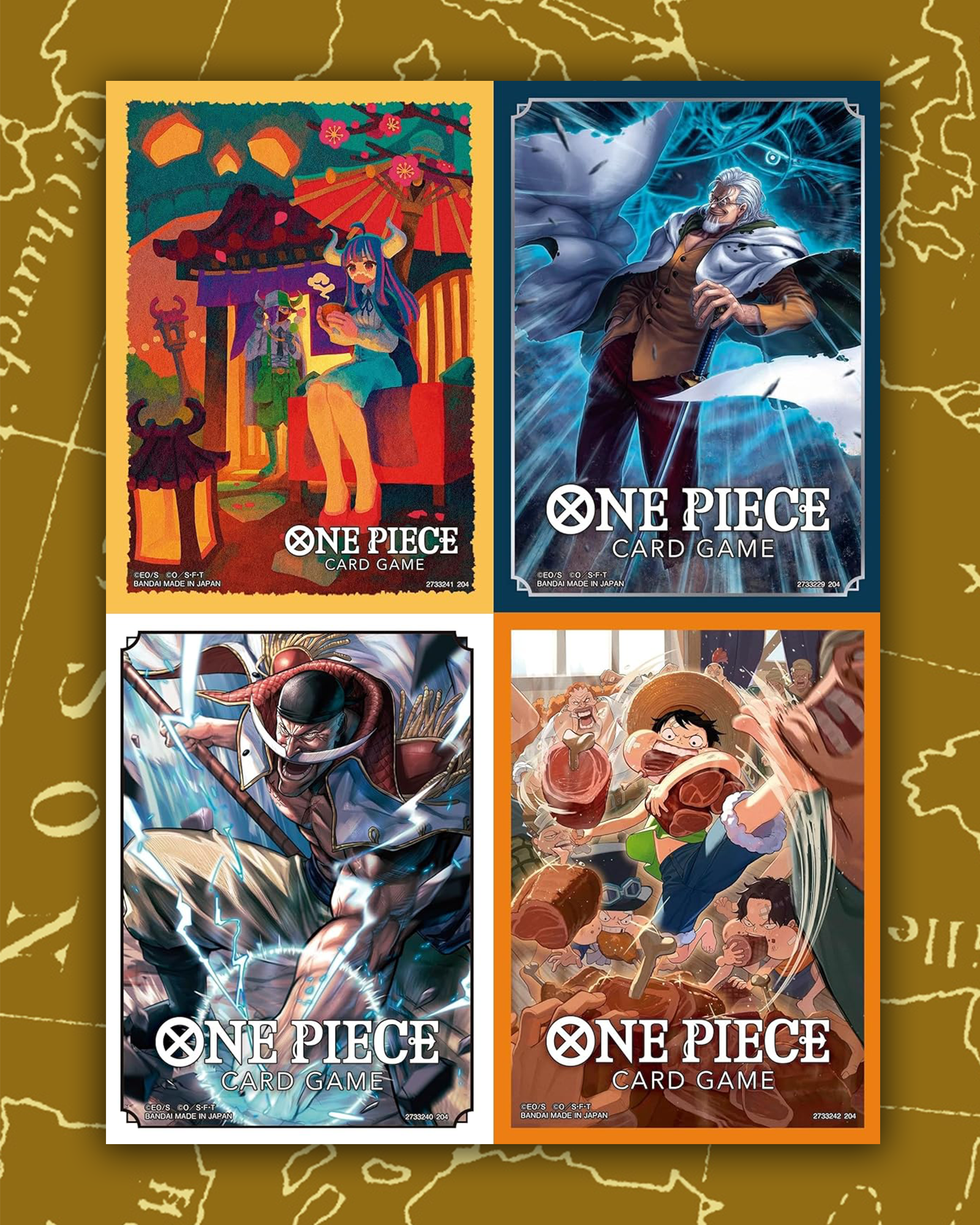 BANDAI ONE PIECE CARD GAME - OFFICIAL CARD SLEEVE LIMITED 7 - 4 Pcs SE JumpIchiban BANDAI ONE PIECE CARD GAME - OFFICIAL CARD SLEEVE LIMITED 7 - 4 Pcs SE JumpIchiban