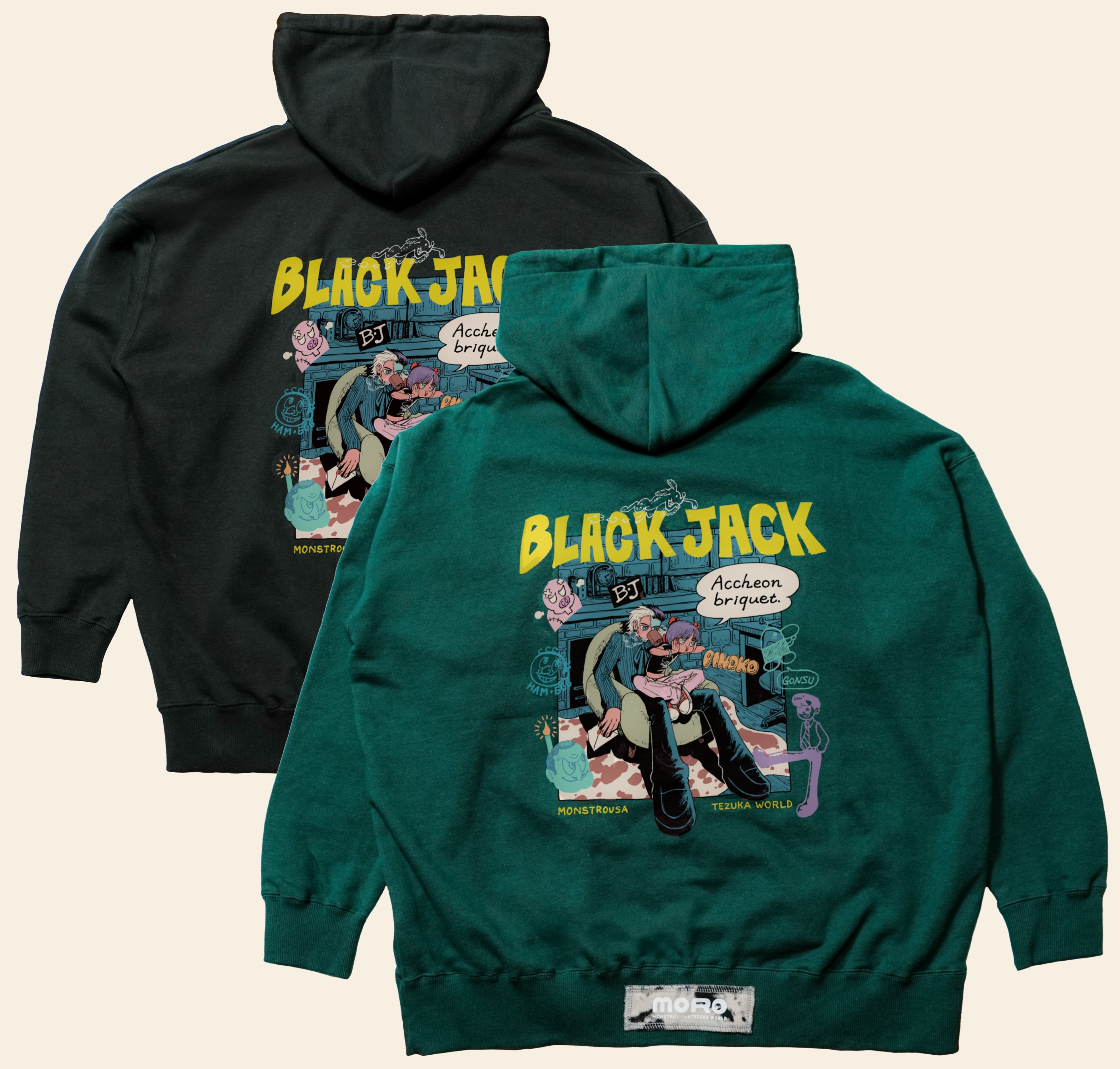 激レア 80s TEZUKA WORLD BLACK JACK長袖tシャツ Black Jack Tezuka World x Monstrousa Collaboration - Shishu Box