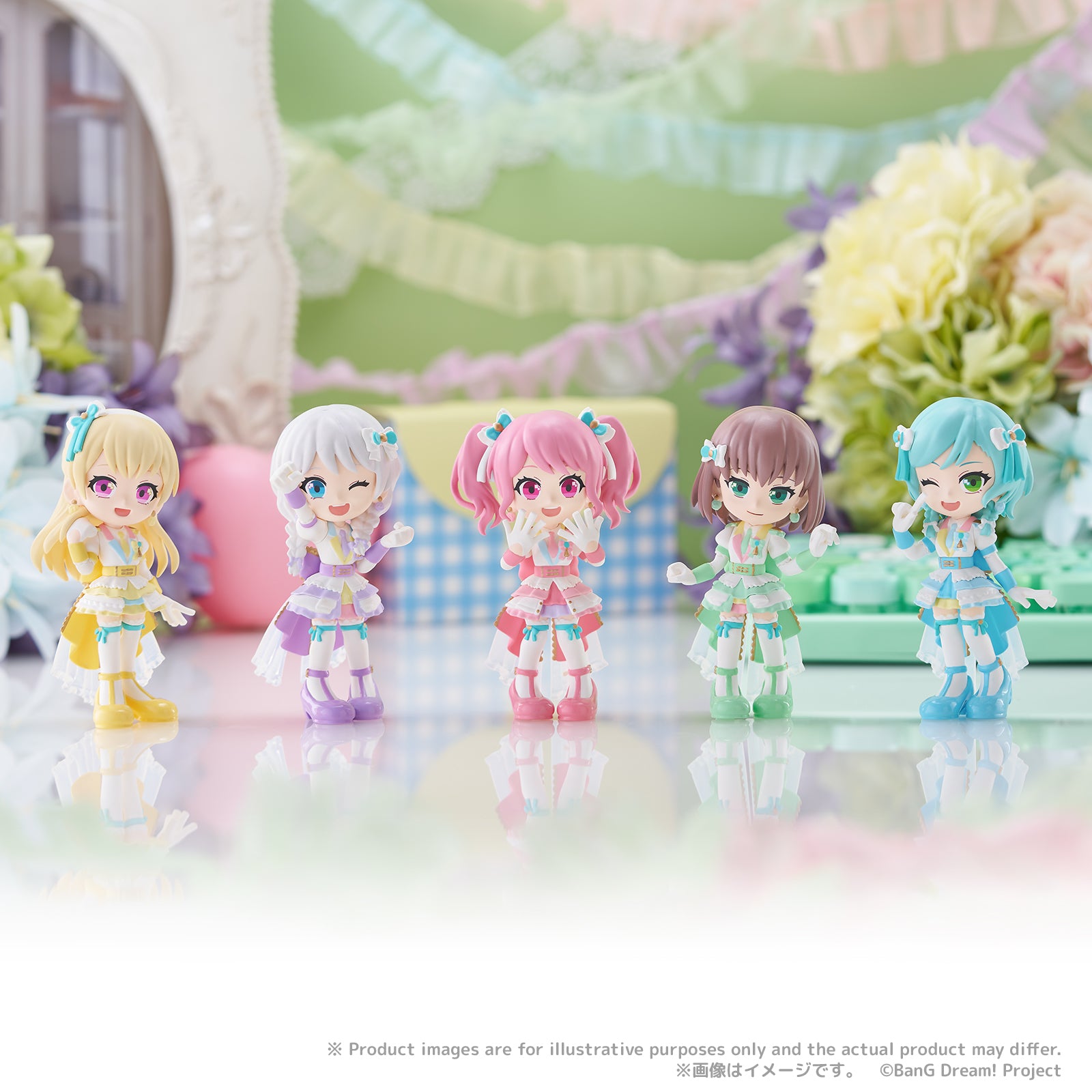 BanG Dream! PalVerse Figures - Pastel Palette Complete Set of 5