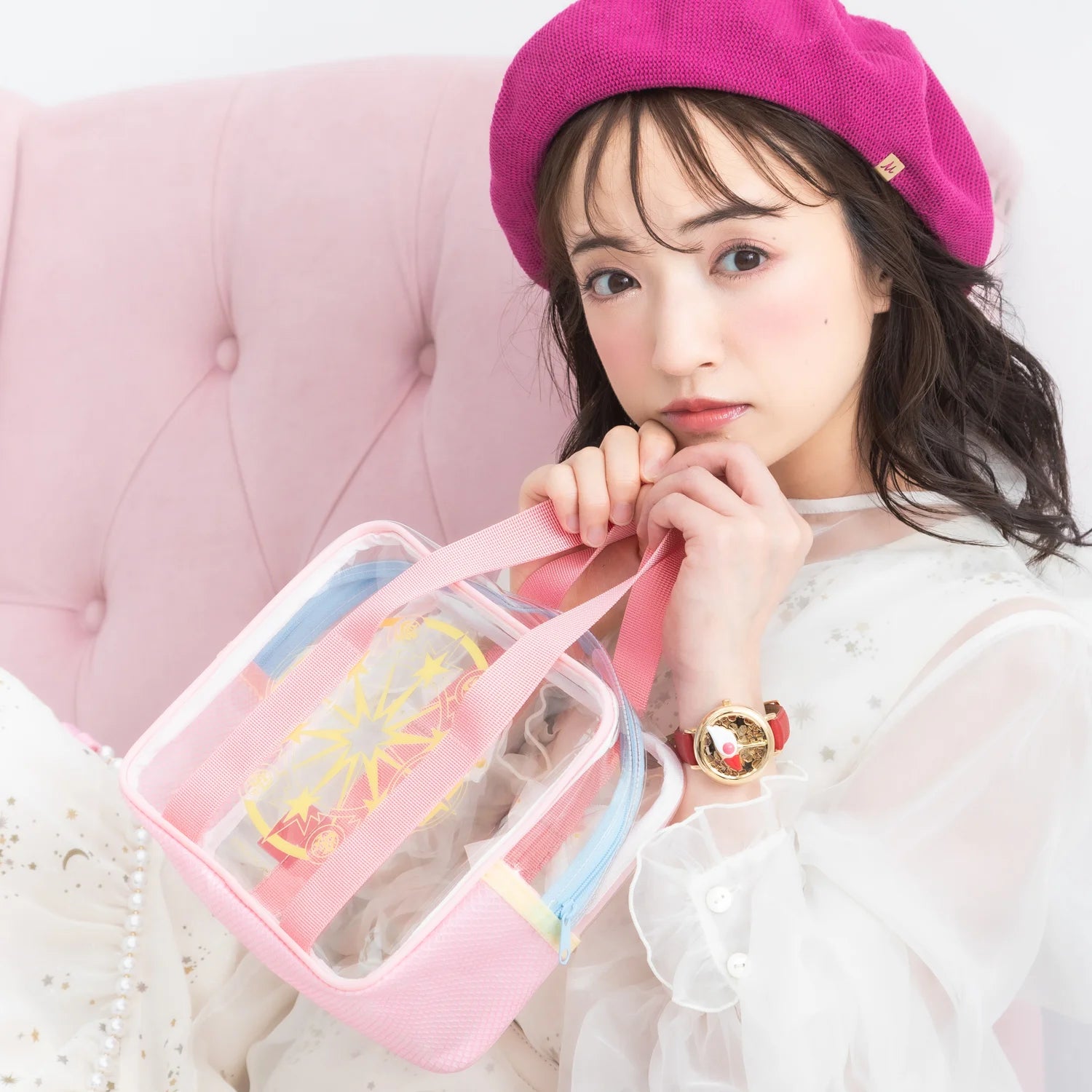 Cardcaptor Sakura Clear Card Arc - Sakura Kinomoto Model Clear Bag Cardcaptor Sakura Clear Card Arc x SuperGroupies