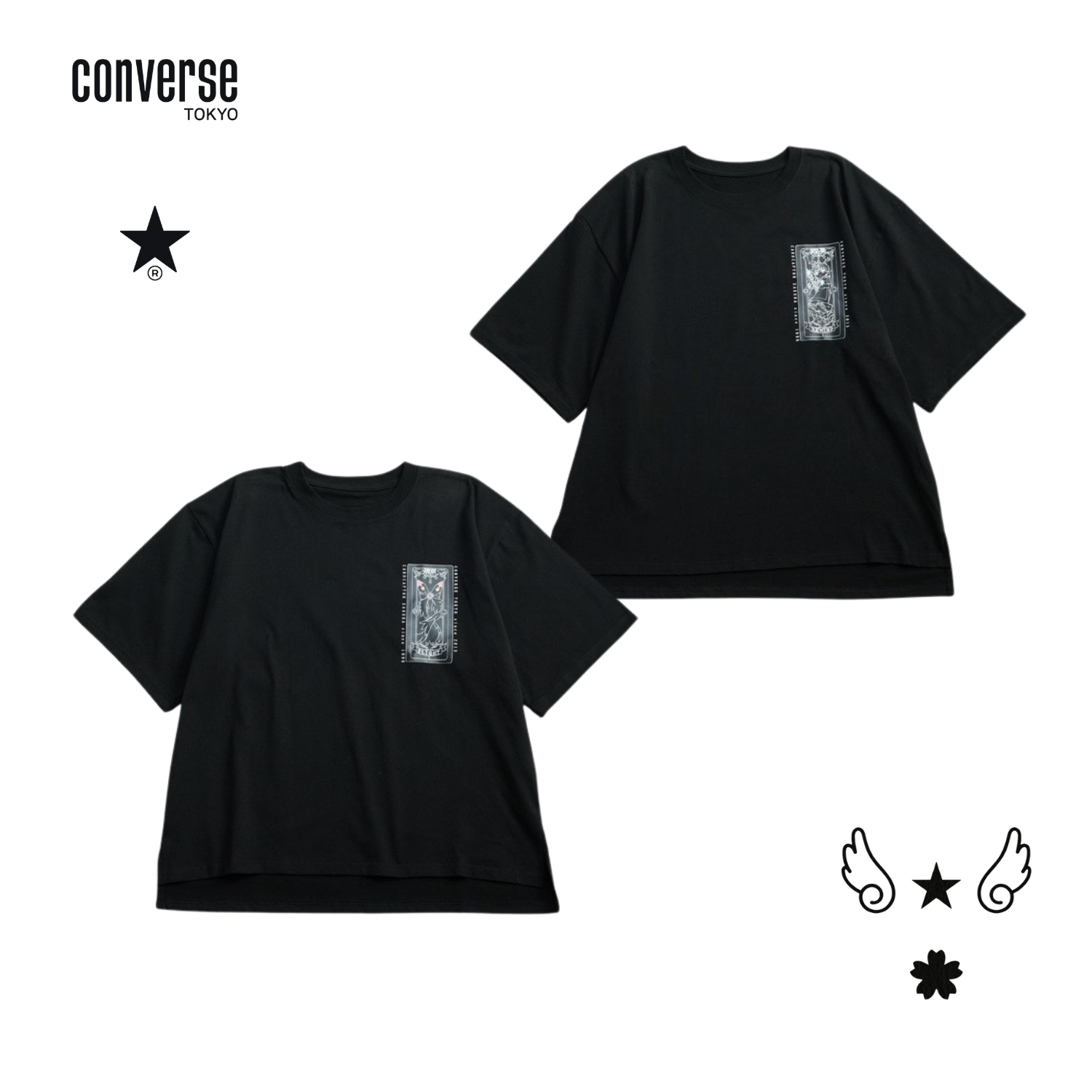 希少　CONVERSE TOKYO CLAMP展GRAPHIC TEE 木之本桜 Converse Tokyo x Clamp Fashion Collection - Cardcaptor Sakura