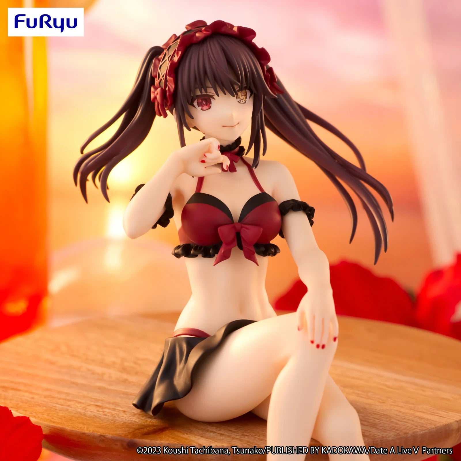 Date A Live V Noodle Stopper Figure - Kurumi Tokisaki Swimsuit Version