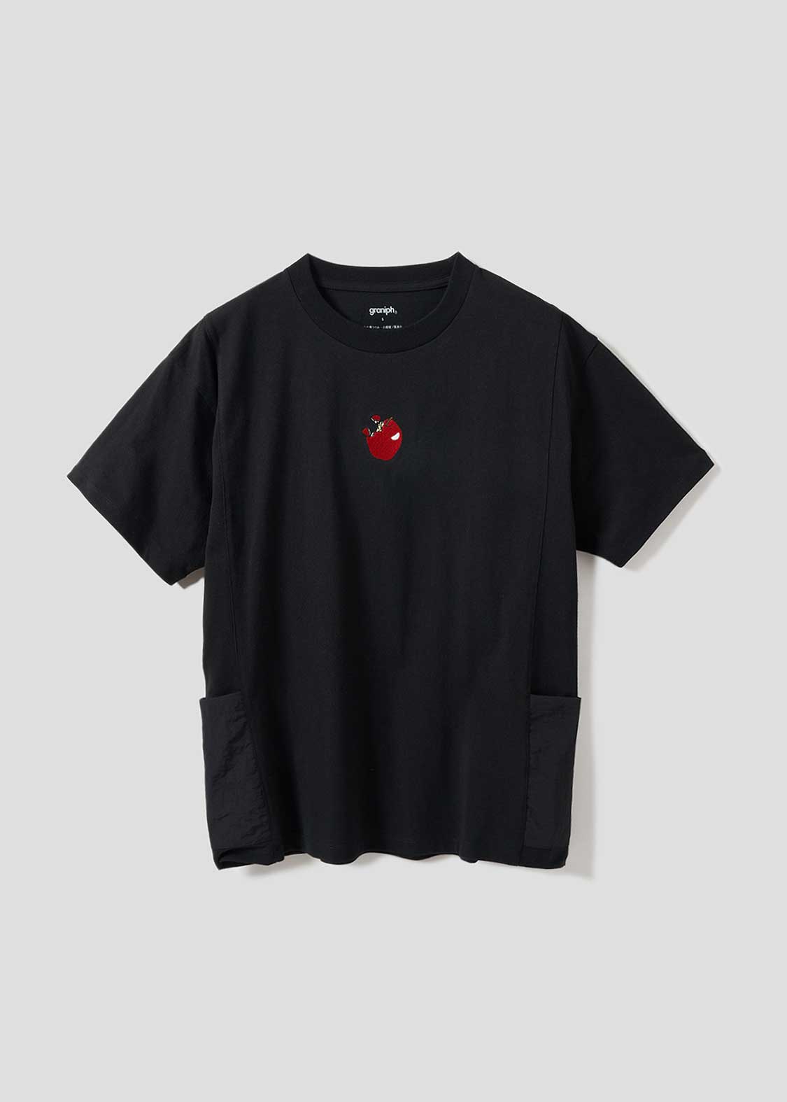 Death Note Graniph - Potato chips Side pocket big silhouette T-shirt