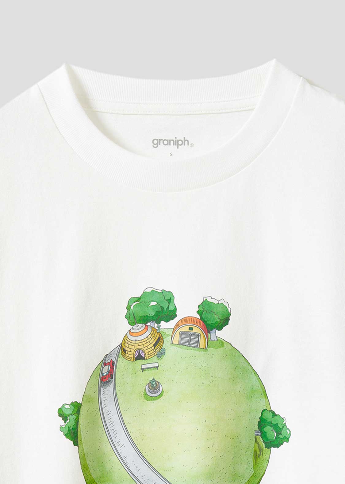 Dragon Ball Z Graniph Collection Collaboration Clothing - 10 times the Earth Big Silhouette T-shirt