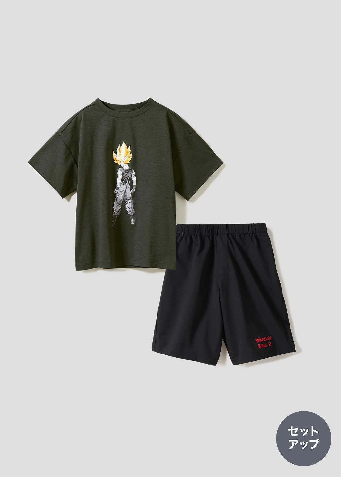 Dragon Ball Z Graniph Collection Collaboration Clothing - Legendary Super Saiyan Kids Dry Big T-shirt and Dry Shorts Set