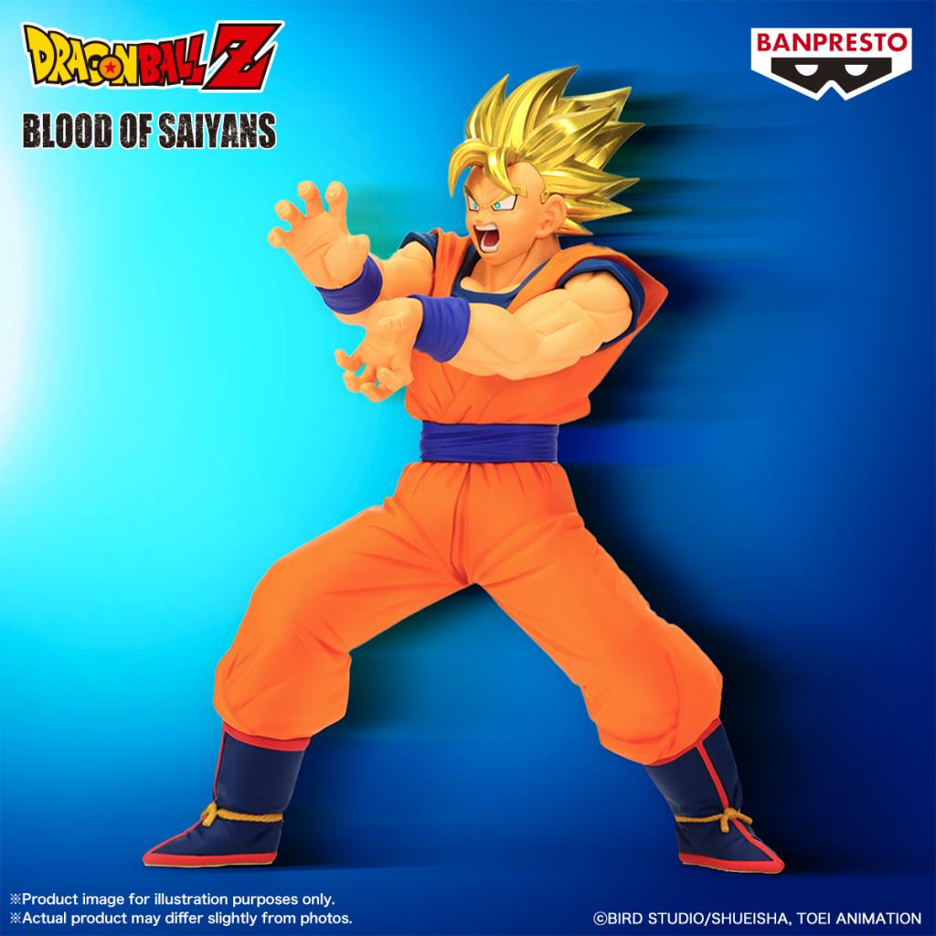 Dragon Ball Z Blood of Saiyans - Complete Set of 3 Figures and Logo Stand