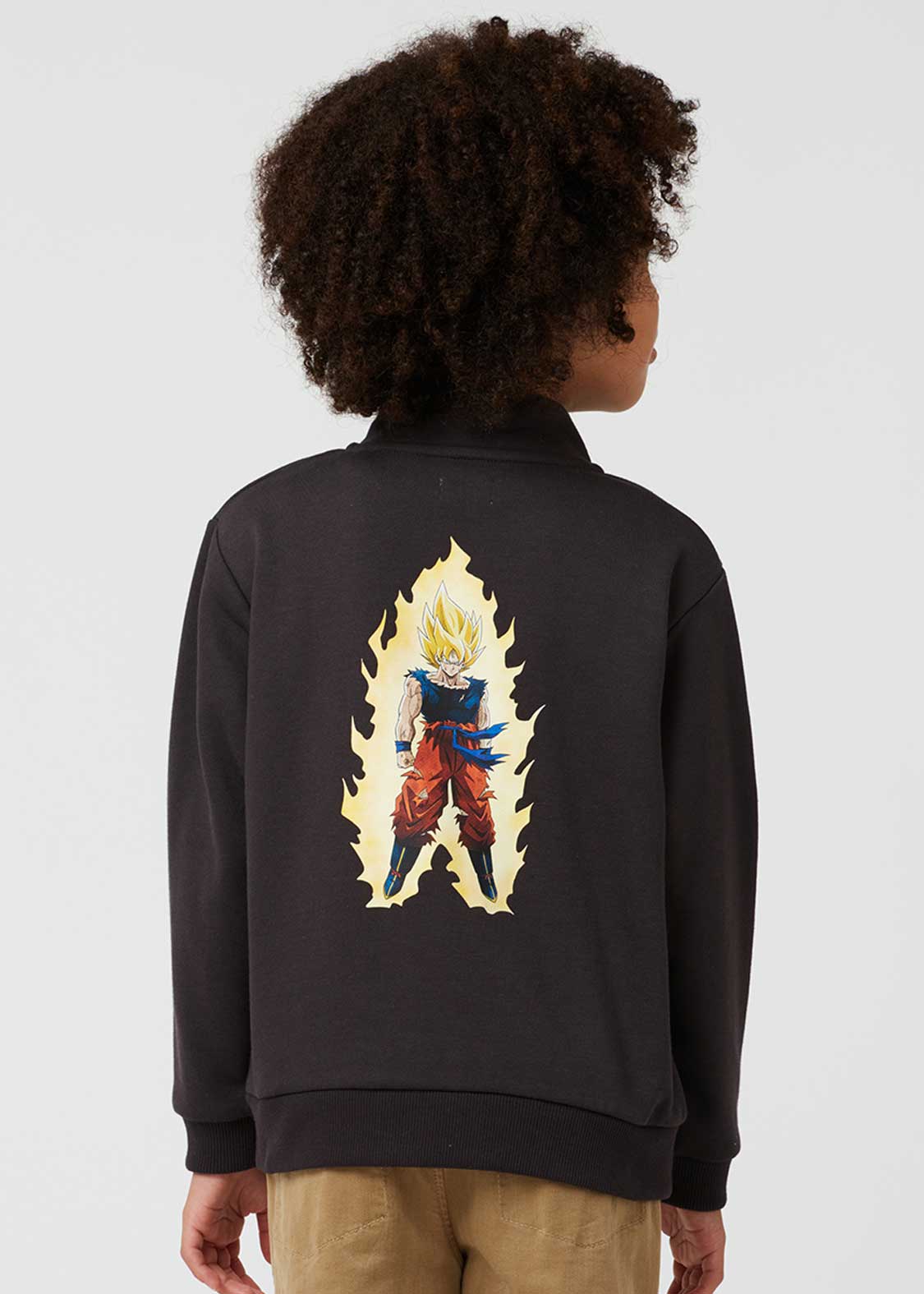 Dragon Ball Z Graniph Collection Collaboration Clothing - Frieza VS Super Saiyan Kids fleece half zip sweatshirt