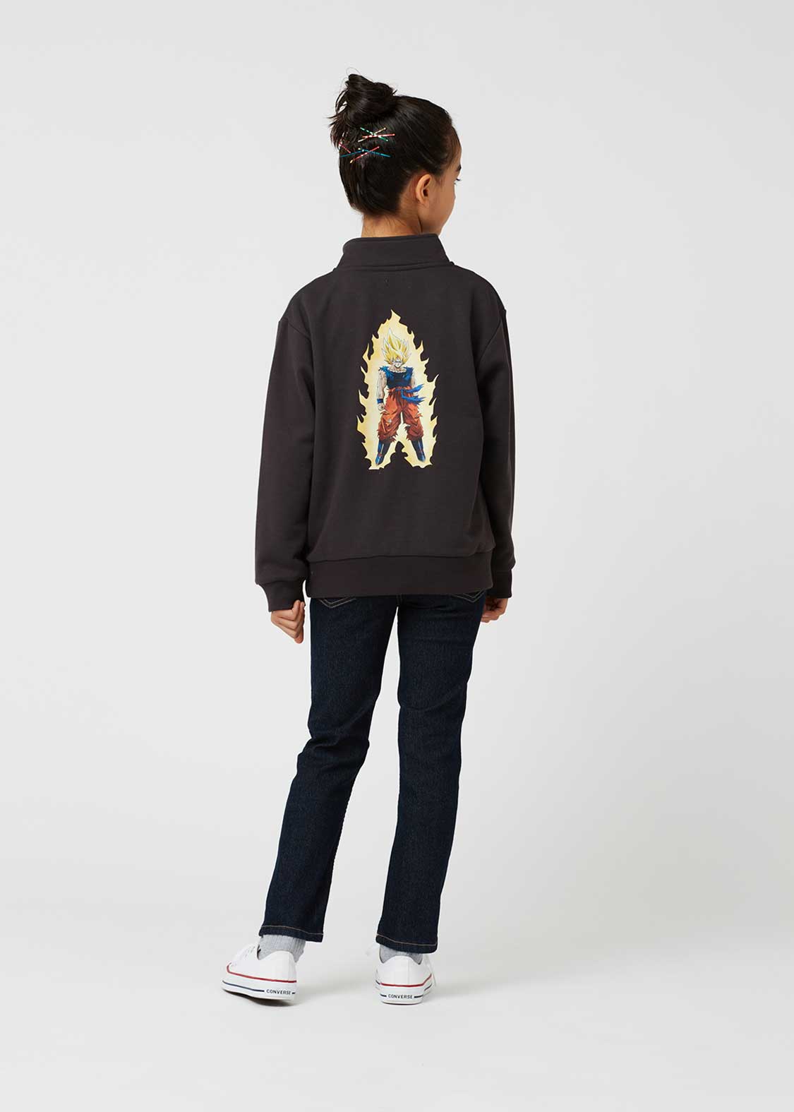 Dragon Ball Z Graniph Collection Collaboration Clothing - Frieza VS Super Saiyan Kids fleece half zip sweatshirt