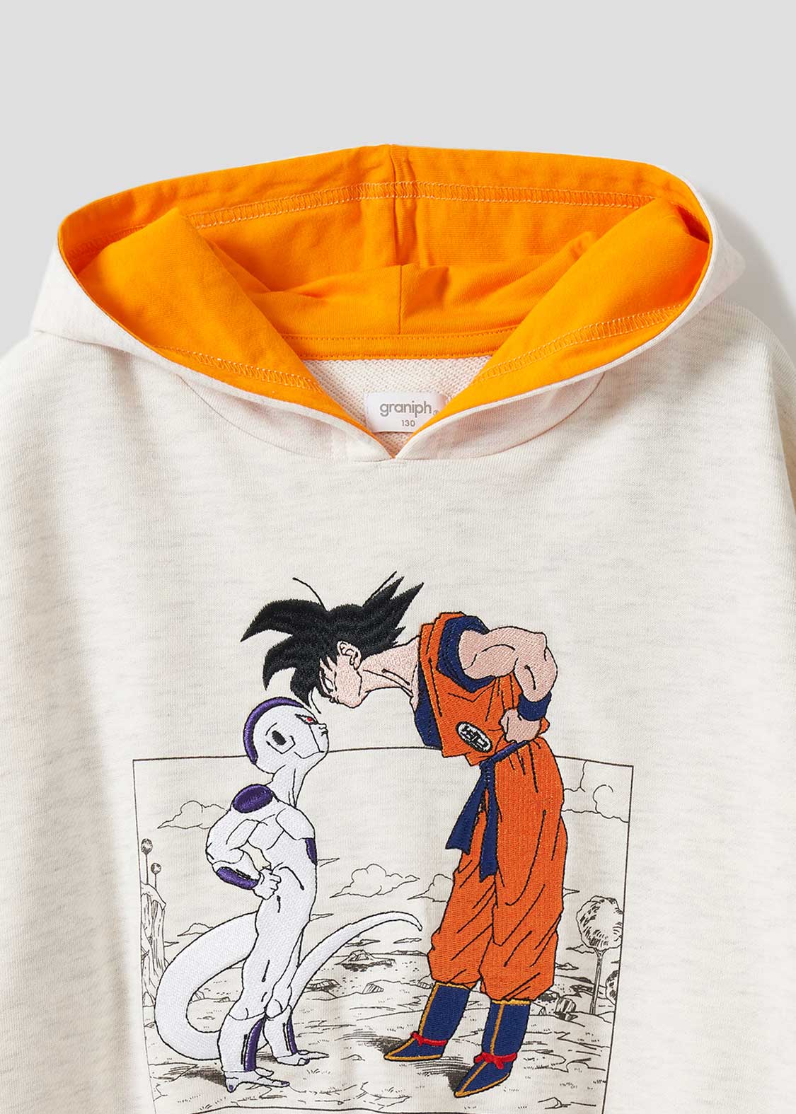 Dragon Ball Z Graniph Collection Collaboration Clothing - Goku VS Frieza Kids fleece big silhouette hoodie
