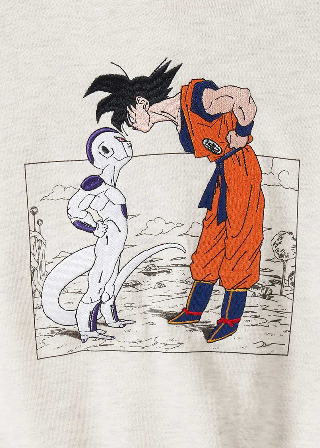 Dragon Ball Z Graniph Collection Collaboration Clothing - Goku VS Frieza Kids fleece big silhouette hoodie