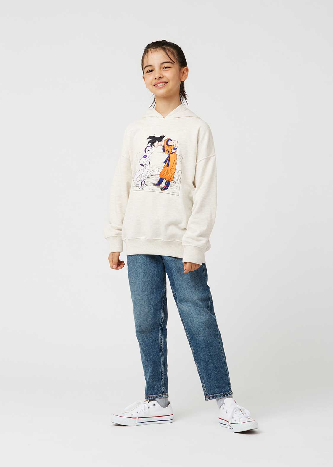 Dragon Ball Z Graniph Collection Collaboration Clothing - Goku VS Frieza Kids fleece big silhouette hoodie