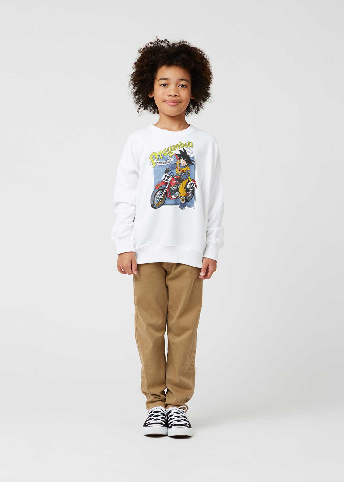Dragon Ball Z Graniph Collection Collaboration Clothing - Son Goku Kids fleece big silhouette sweatshirt