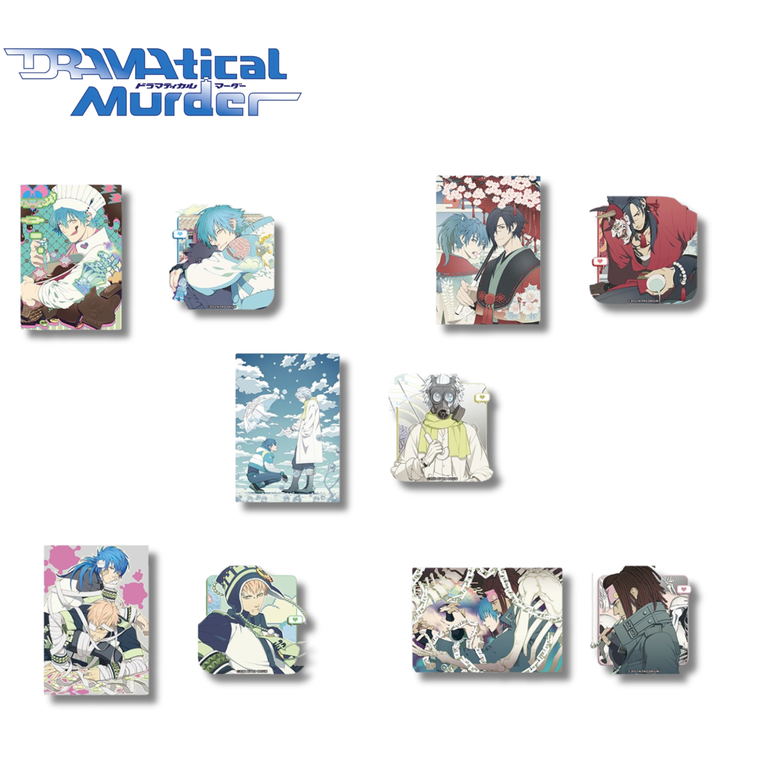 Dramatical Murder - Instax Style Card & Can Badge Set (5 Types Dramatical Murder - Instax Style Card & Can Badge Set (5 Types