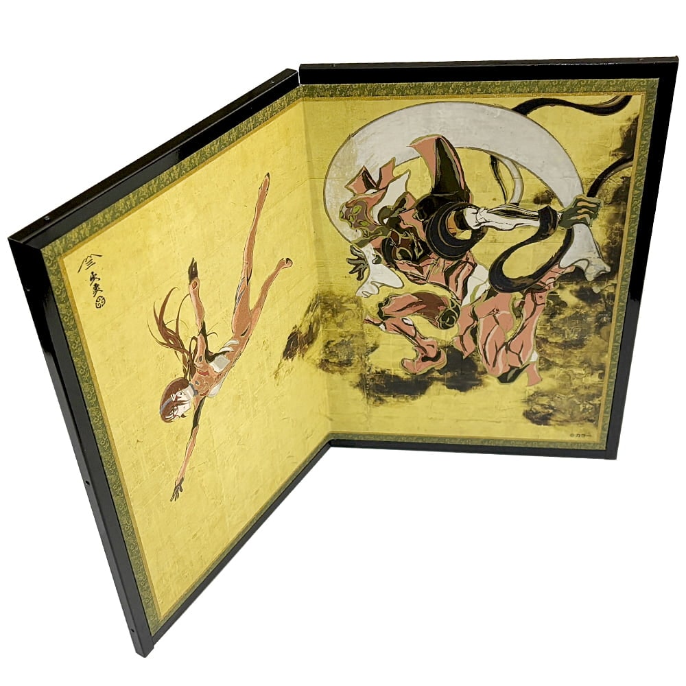 Evangelion x Ukiyoe - Folding Screen Fujin Unit-08/ Mari