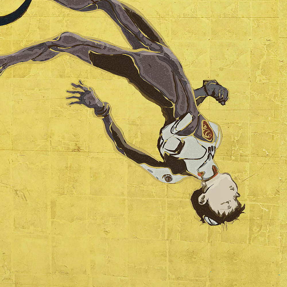 Evangelion x Ukiyoe - Folding Screen Fujin Unit 01 / Shinji Ikari