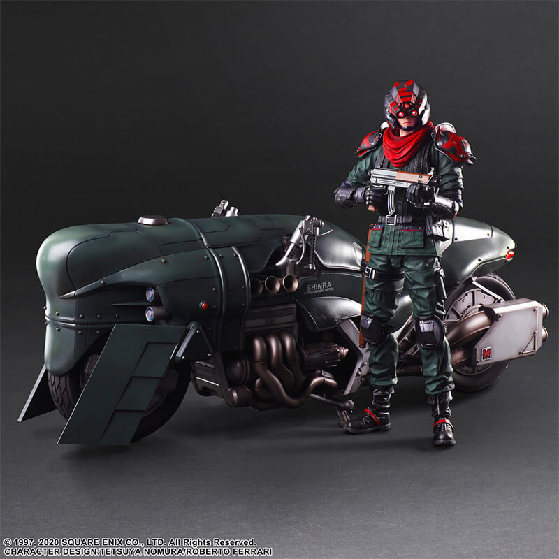 FINAL FANTASY VII REMAKE - ADVANCED BIKE GUARD SHINRA AND BIKE PLAY ARTS KAI FIGURE