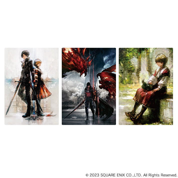 FINAL FANTASY XVI KUJI - ART ILLUSTRATION CLEAR MAT - (G) FULL SET 3 Pcs