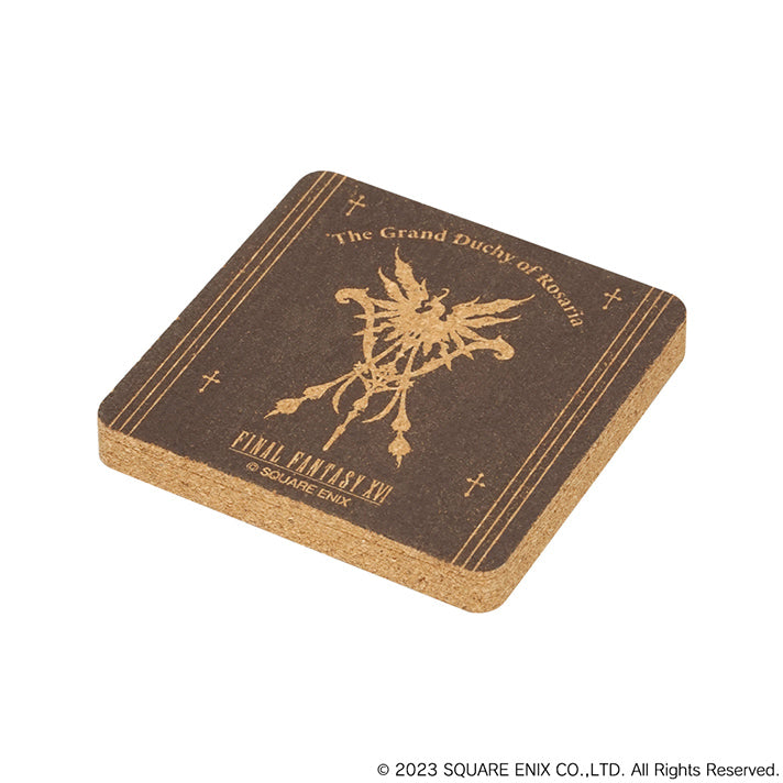 FINAL FANTASY XVI KUJI - NATIONAL EMBLEM CORK COASTER - (D) FULL SET 5 Pcs