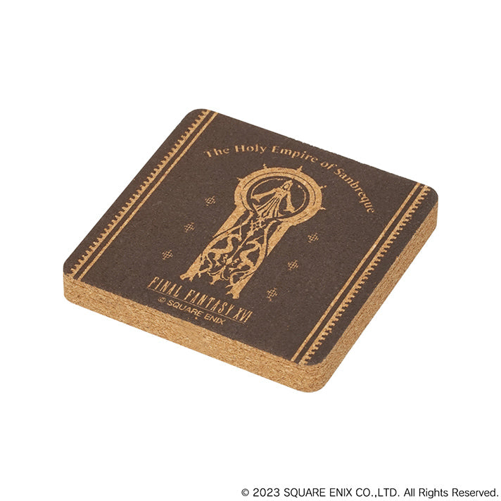 FINAL FANTASY XVI KUJI - NATIONAL EMBLEM CORK COASTER - (D) FULL SET 5 Pcs