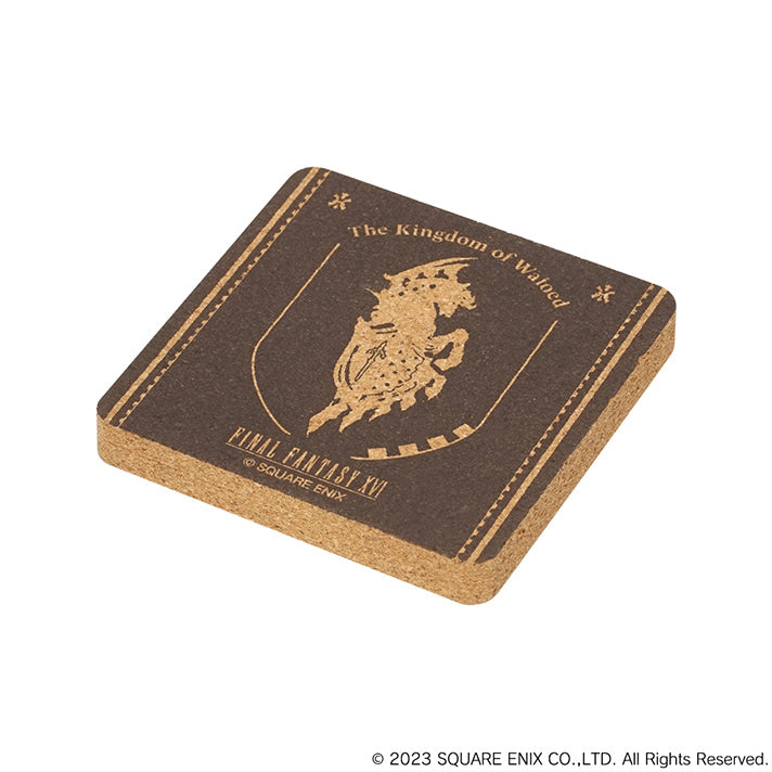 FINAL FANTASY XVI KUJI - NATIONAL EMBLEM CORK COASTER - (D) FULL SET 5 Pcs