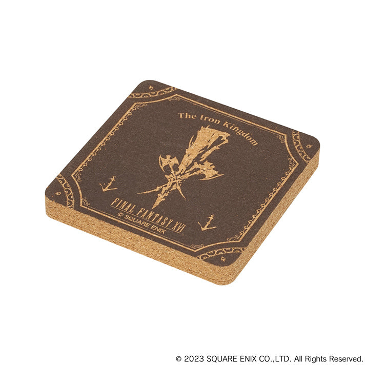 FINAL FANTASY XVI KUJI - NATIONAL EMBLEM CORK COASTER - (D) FULL SET 5 Pcs