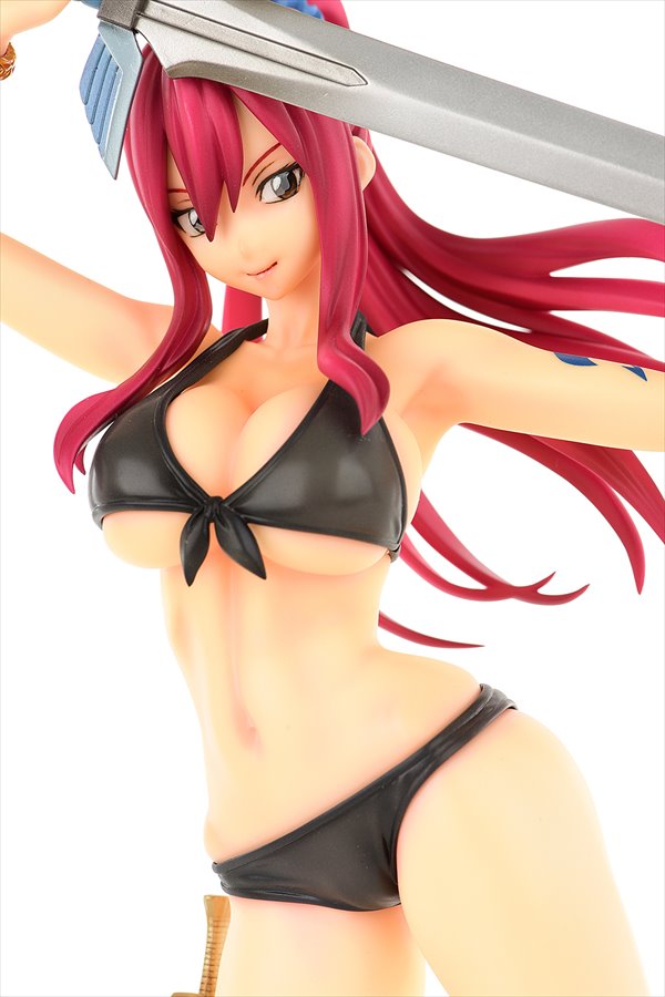 Fairy Tail Figure - Erza Scarlet Swimsuit Gravure Style Black Ver.