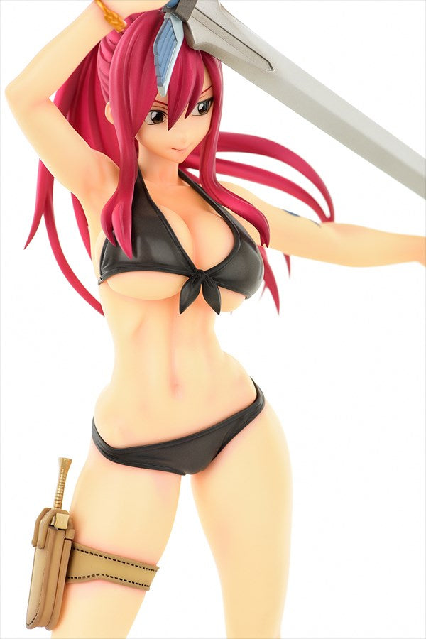 Fairy Tail Figure - Erza Scarlet Swimsuit Gravure Style Black Ver.
