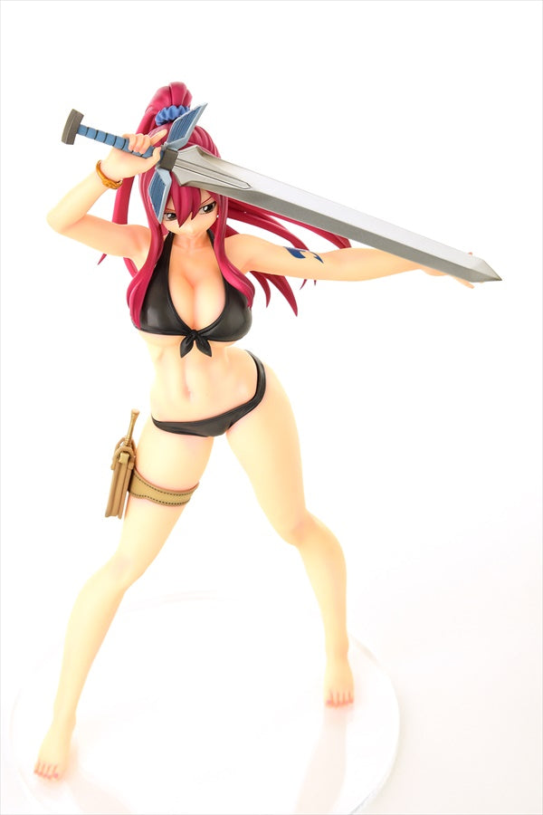 Fairy Tail Figure - Erza Scarlet Swimsuit Gravure Style Black Ver.