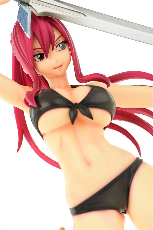 Fairy Tail Figure - Erza Scarlet Swimsuit Gravure Style Black Ver.