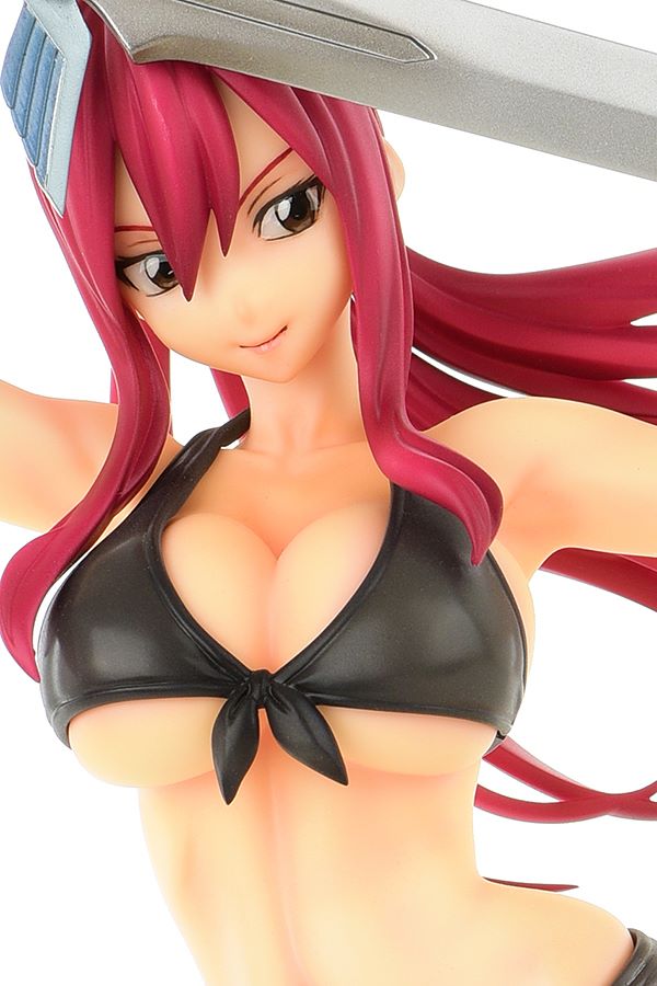 Fairy Tail Figure - Erza Scarlet Swimsuit Gravure Style Black Ver.