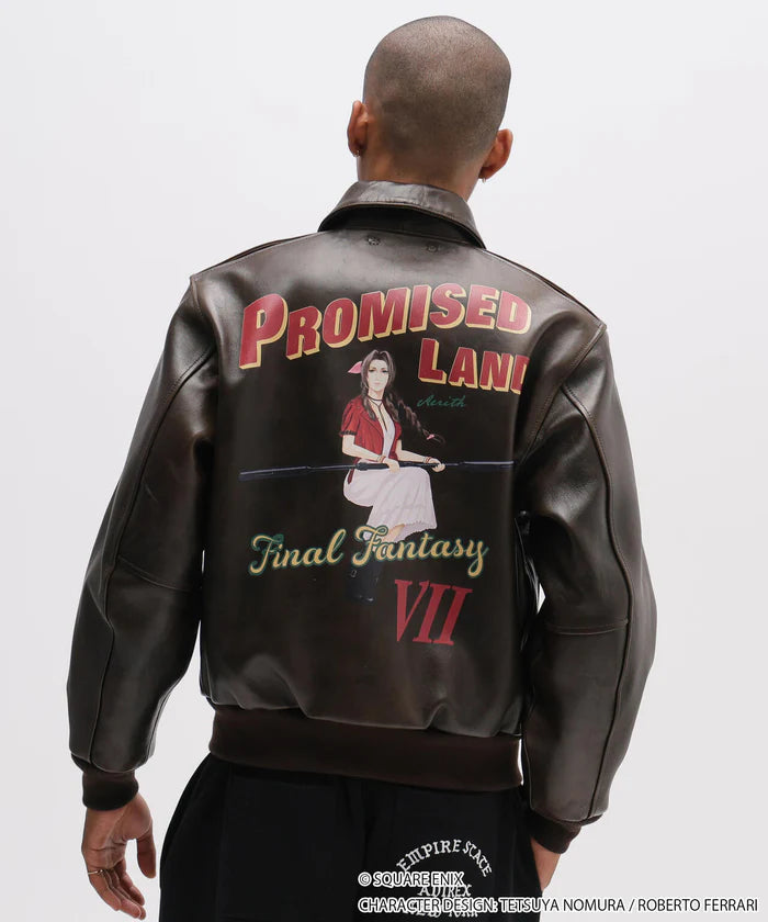 Final Fantasy VII Remake x Avirex Fashion Collection - A-2 AERITH Leather Jacket