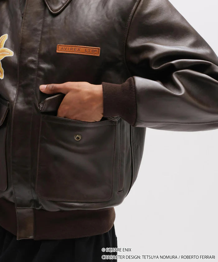 Final Fantasy VII Remake x Avirex Fashion Collection - A-2 AERITH Leather Jacket