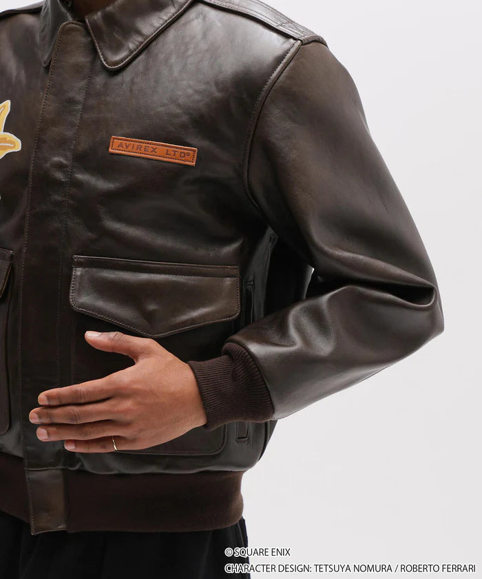 Final Fantasy VII Remake x Avirex Fashion Collection - A-2 AERITH Leather Jacket