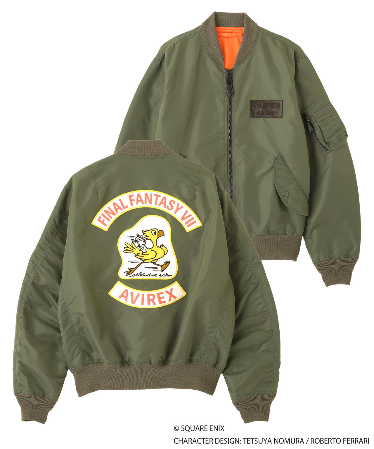 Final Fantasy VII Remake x Avirex Fashion Collection - MA-1 Chocobo Green Jacket