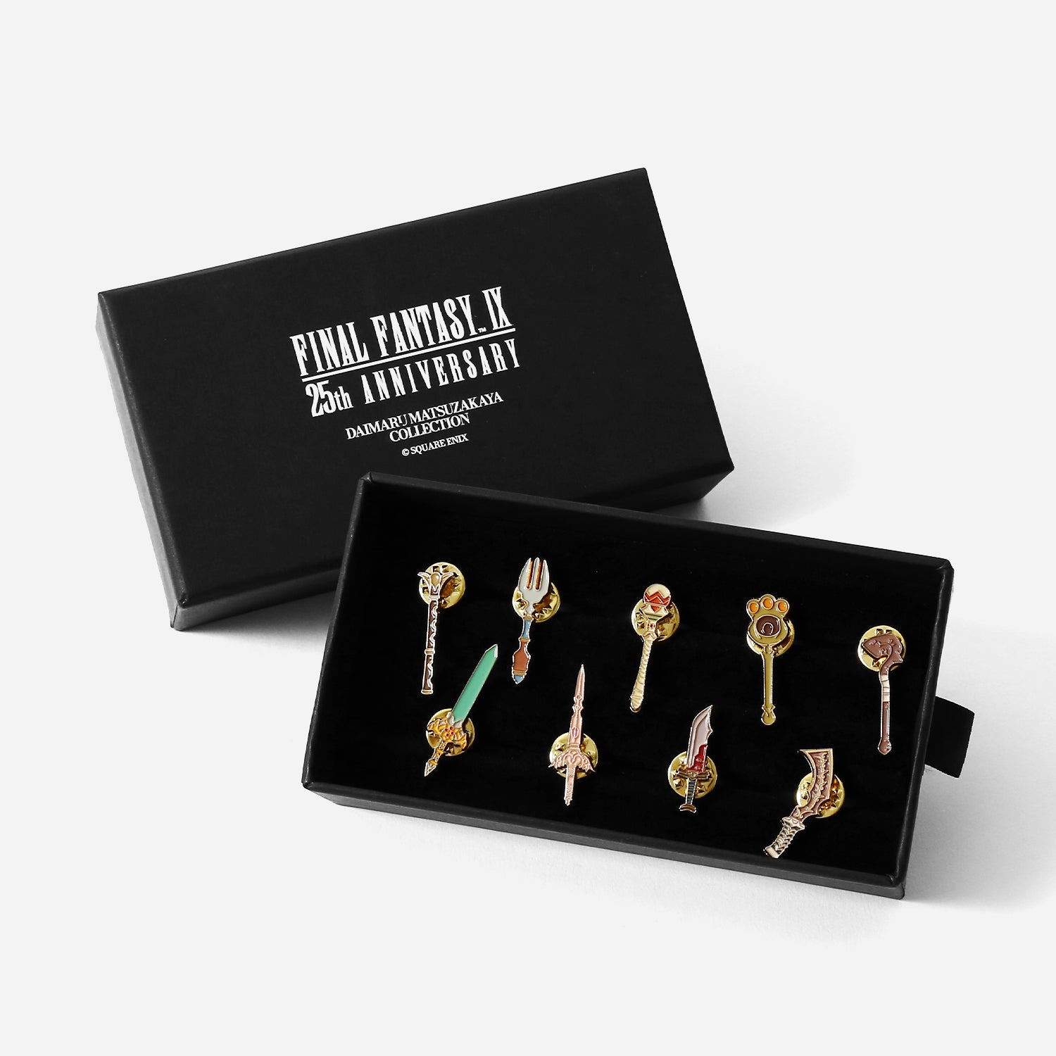 Final Fantasy IX x Daimaru Matsuzakaya Fashion Collection - Weapon Motif Pin Badge Complete Set of 9 Types