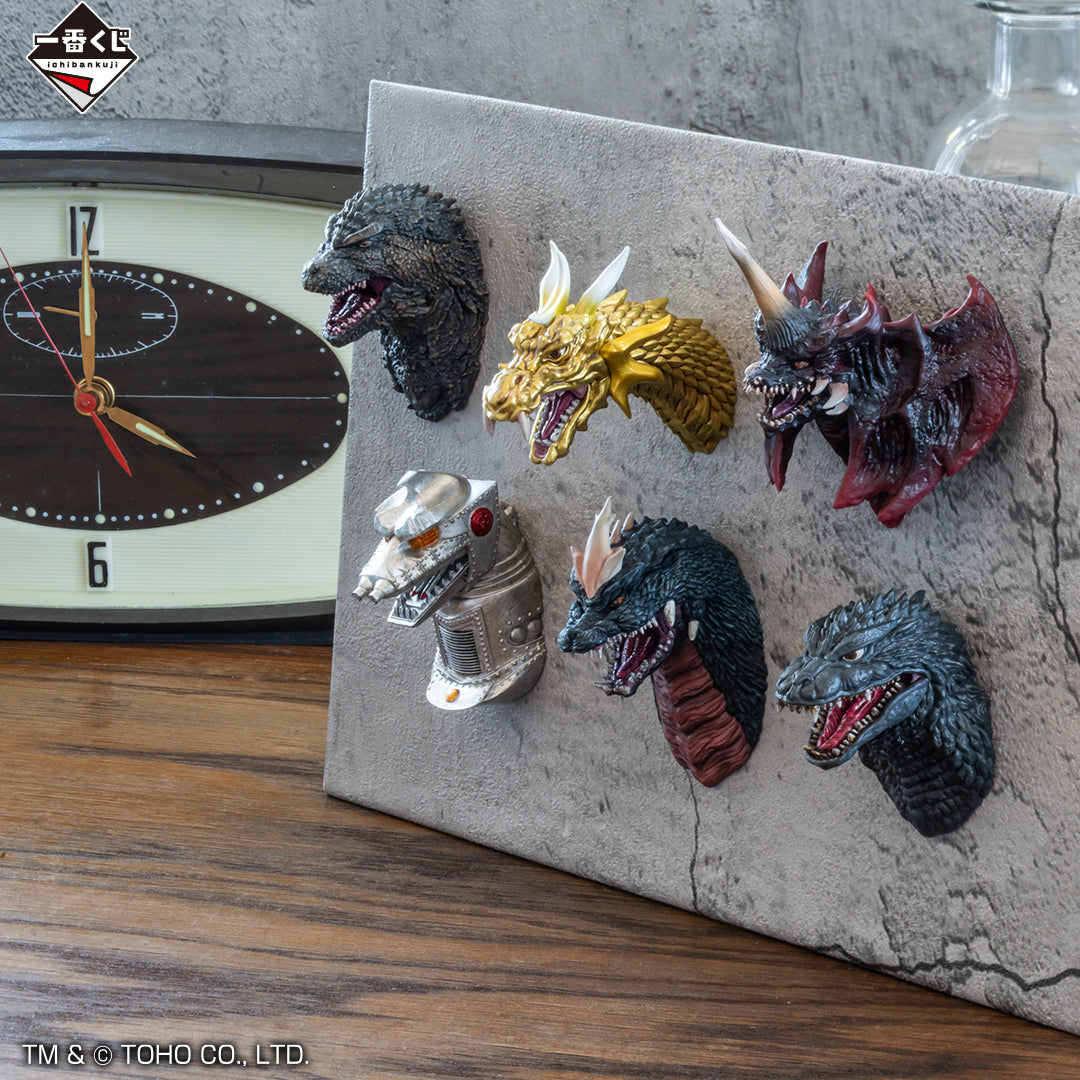 GODZILLA-1.0 ICHIBAN KUJI - PRIZE H - MONSTER HEAD MAGNET FULL SET 6 Pcs