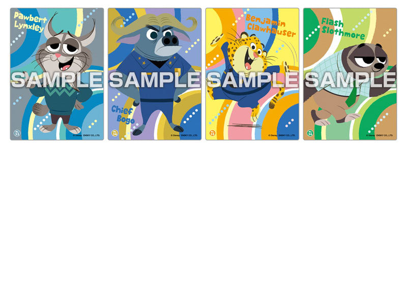 Zootopia 2 Clear Card Collection Gum - alternate character card designs