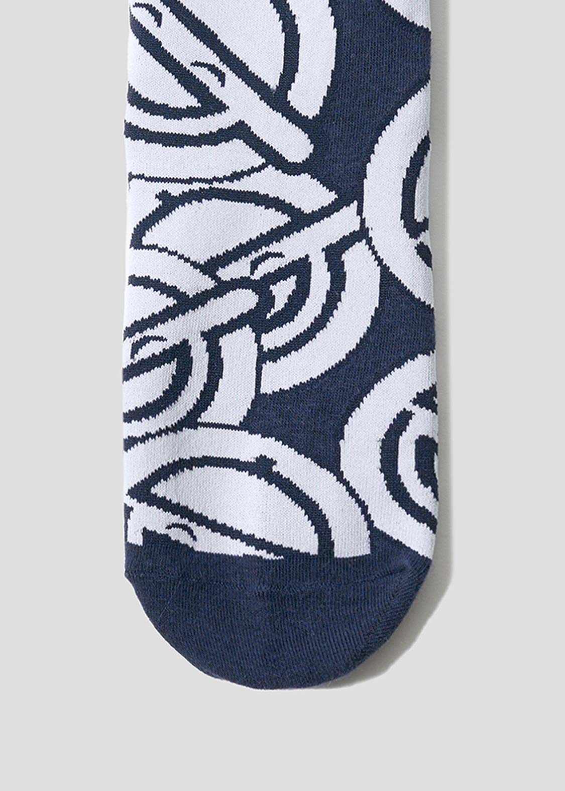 Ghost in the Shell X Graniph Fashion Collection - The Laughing Man Pattern Mid-Calf Socks