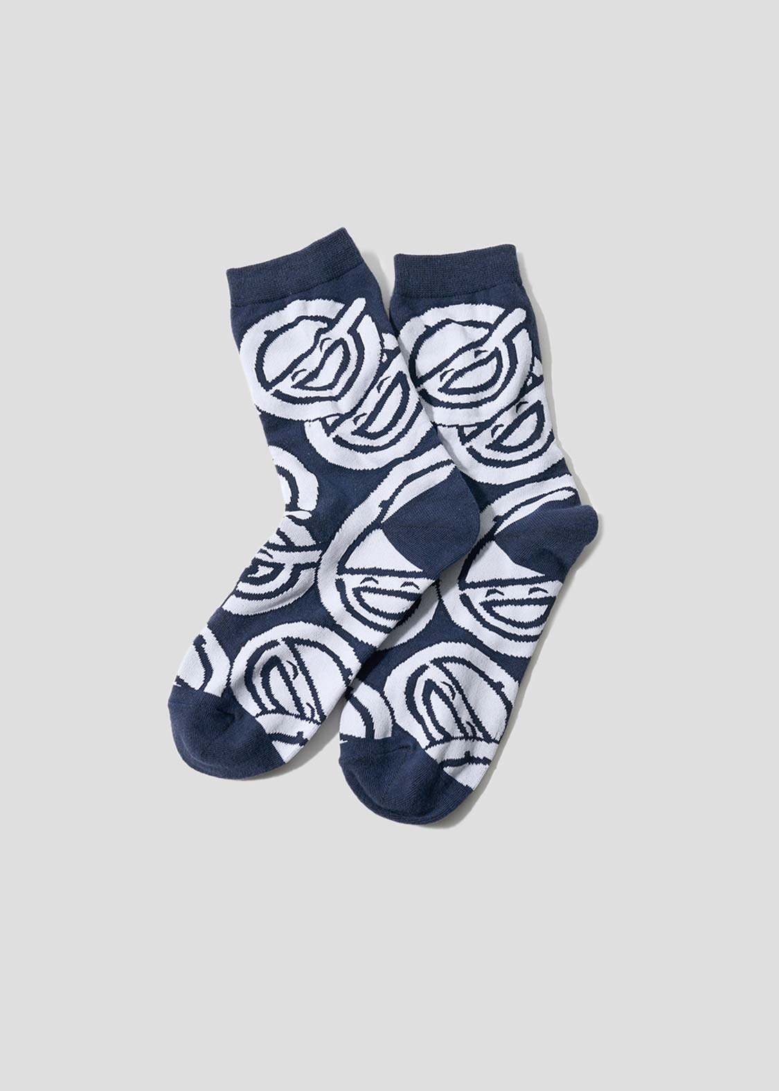 Ghost in the Shell X Graniph Fashion Collection - The Laughing Man Pattern Mid-Calf Socks
